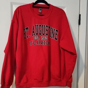 Gildan Red St. Augustine Crewneck Sweater